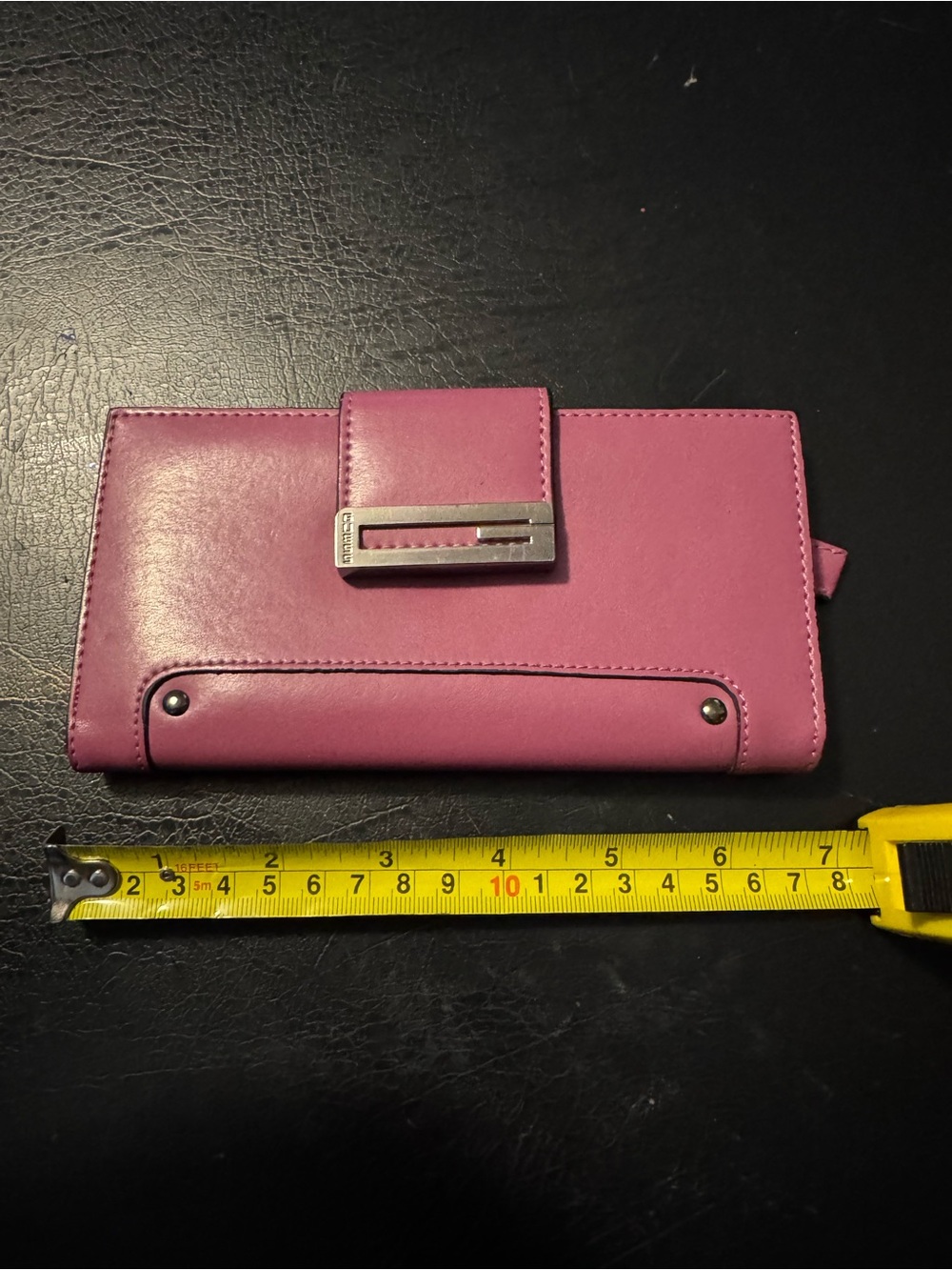 Guess Pink Wallet Clutch with Silver Accent
